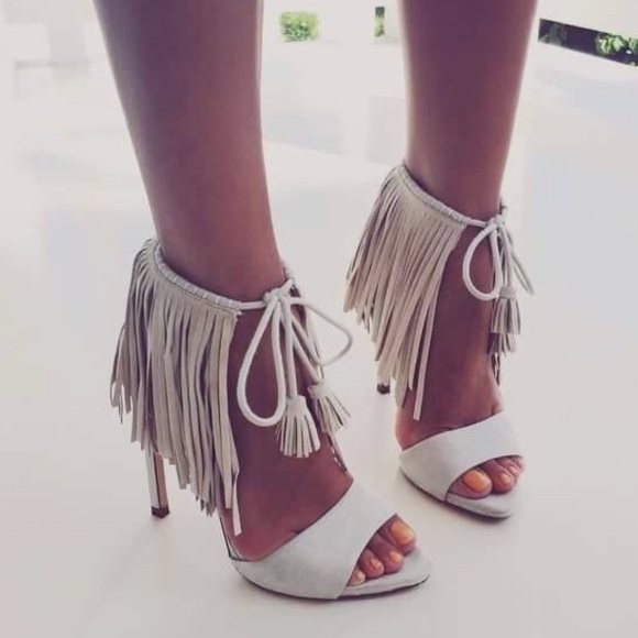 zara fringe heels